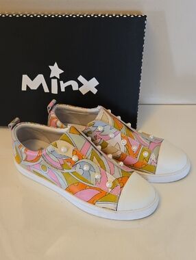 Fabulous Minx Perla Pucci Print Leather Sneakers 39